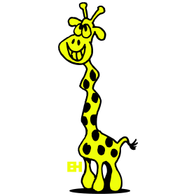 Giraffe II, tweekleurig T-shirtontwerp