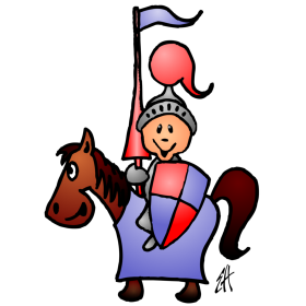 Ridder op een paard, full colour T-shirt design