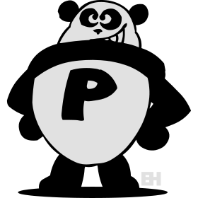Panda Power, tweekleurig T-shirtontwerp