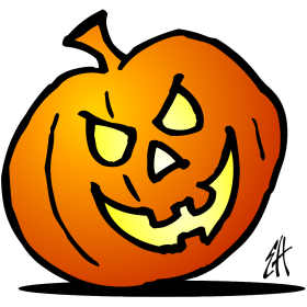 Jack-o'-lantern, Halloween Pumpkin, full colour T-shirt design