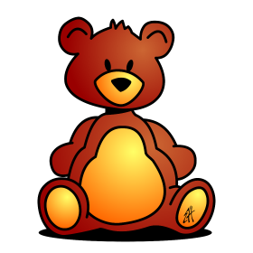 Teddybeer, full colour T-shirt design